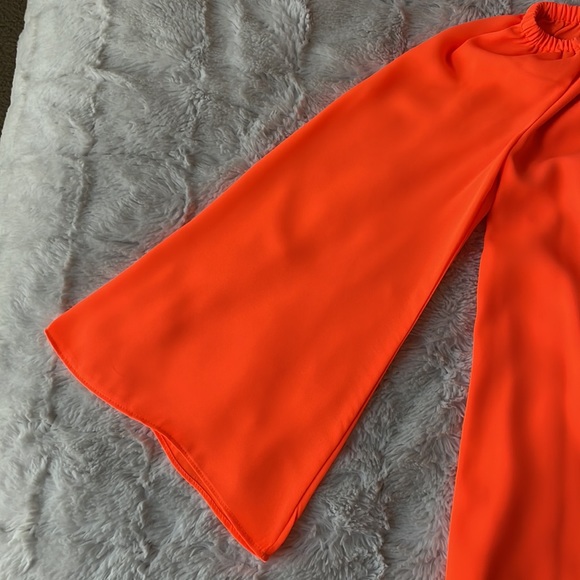 You won’t be missed wearing this neon orange GB high low dress! - Picture 2 of 2